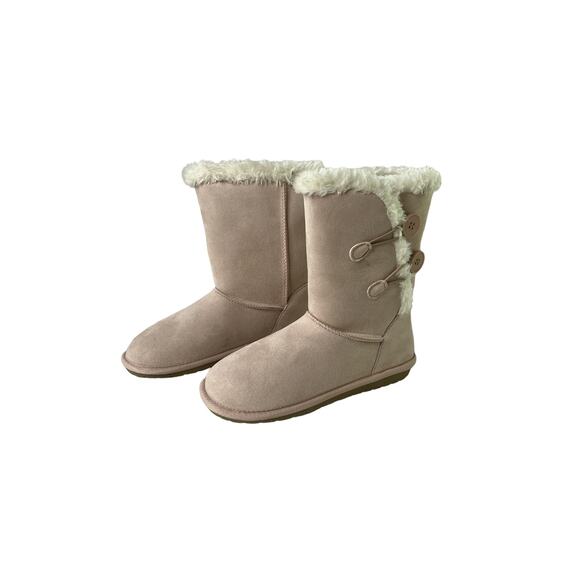 Sugar-Marty Women's Faux Suede Cold Pale Pink Weather Winter &‎ Snow Boots - Picture 5 of 7